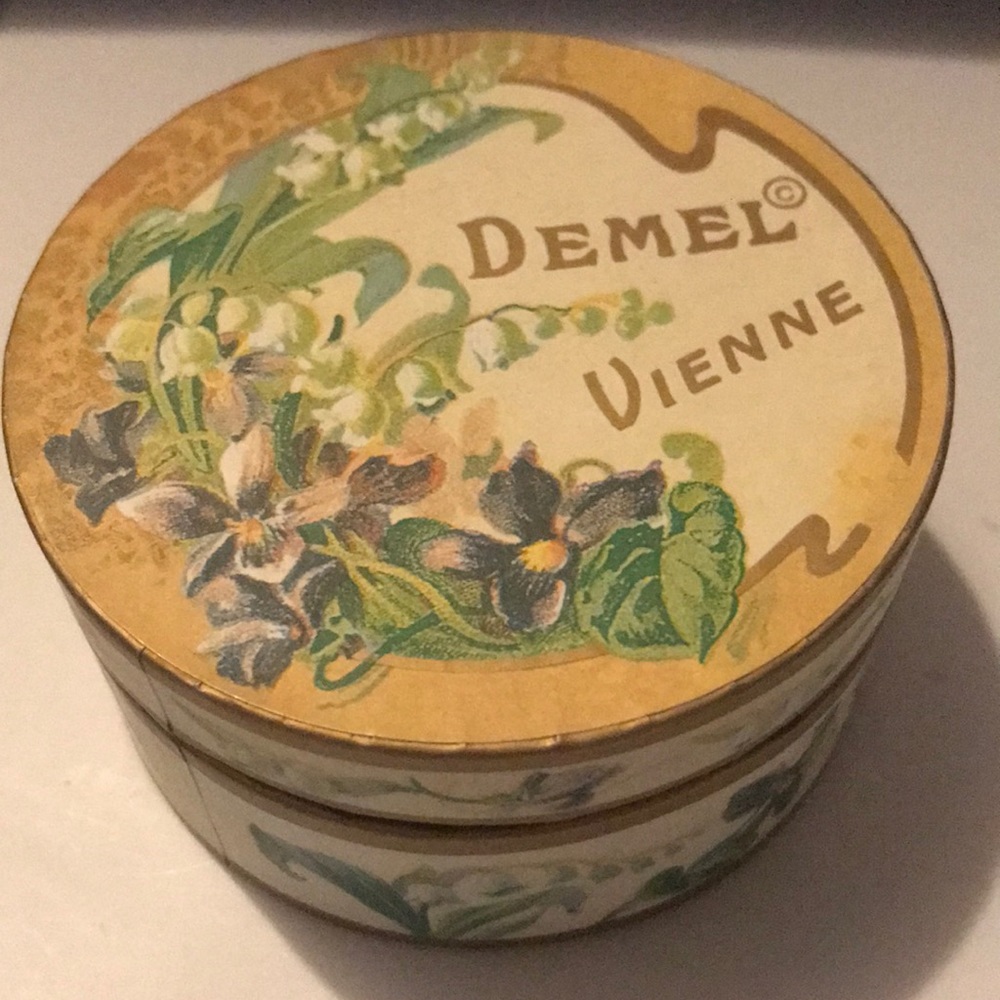 Demel Vienne candy box.  From Vienna gorgeous cardboard box for candied violets.